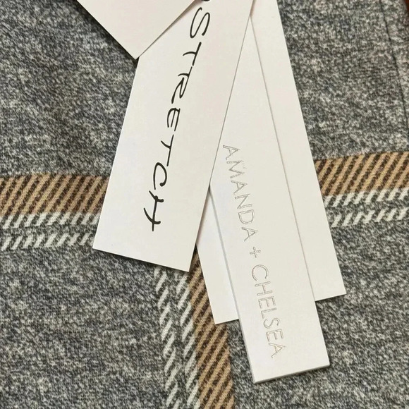 New Amanda+Chelsea Stretch Comfort Waist Plaid Poly Mini Skirt Women's Petite L - Picture 7 of 8